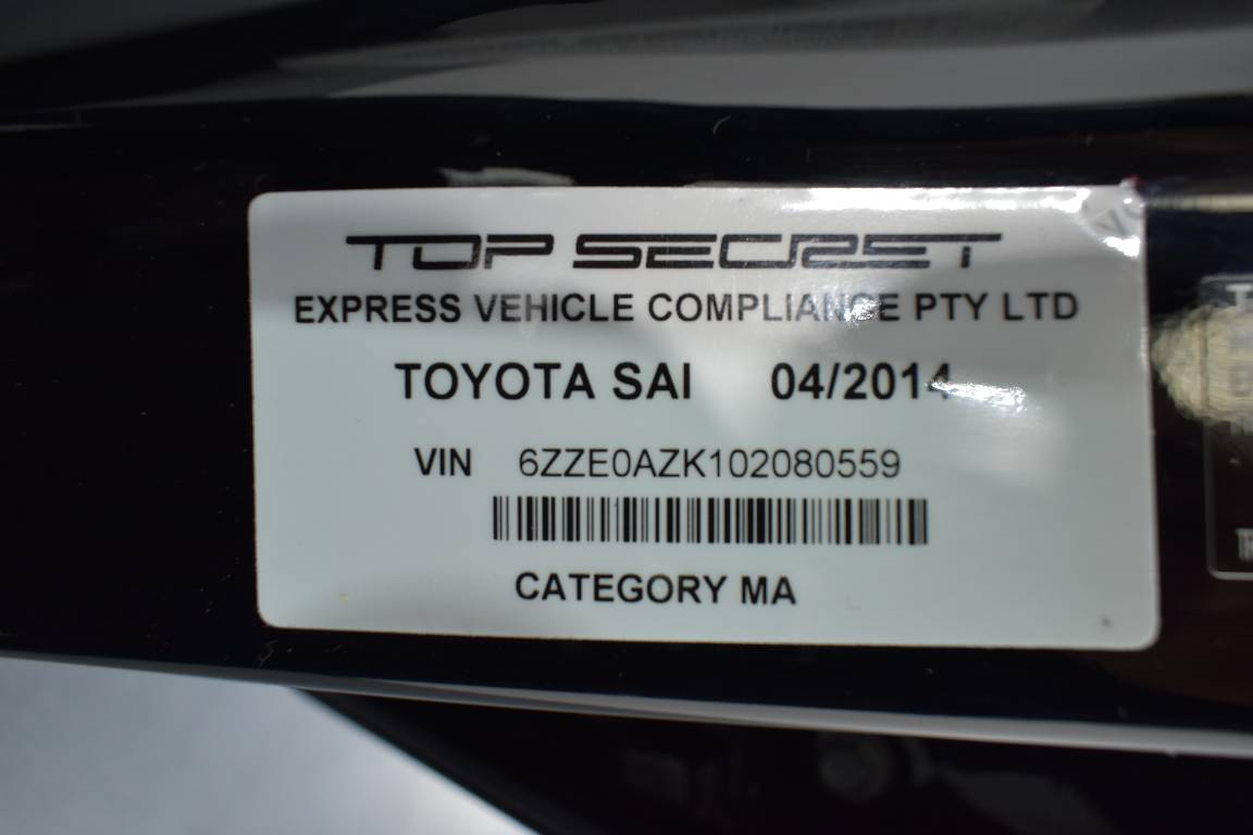 2014 Toyota Sai 2.4LT HYBRID 5 SEATER 