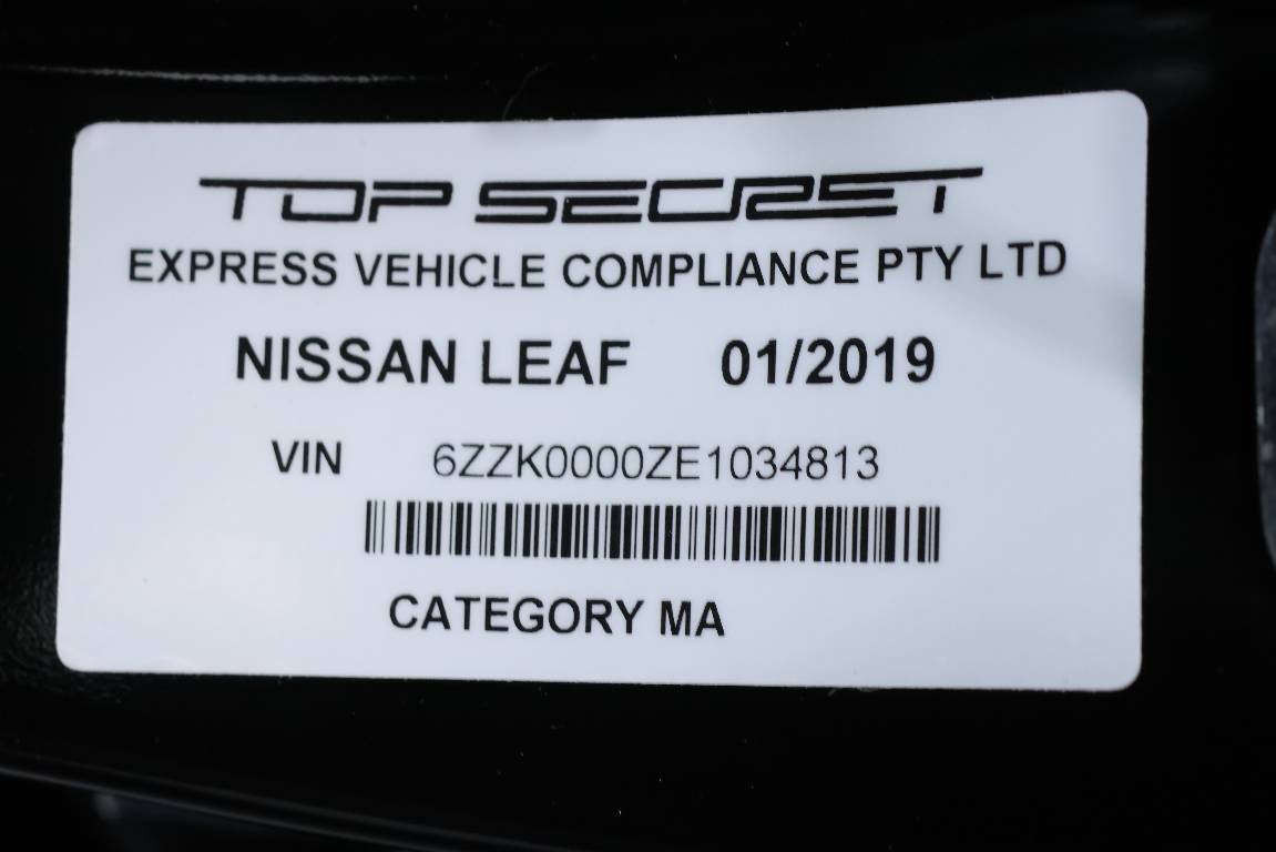 2019 Nissan Leaf 100% ELECTRIC 5 SEATER