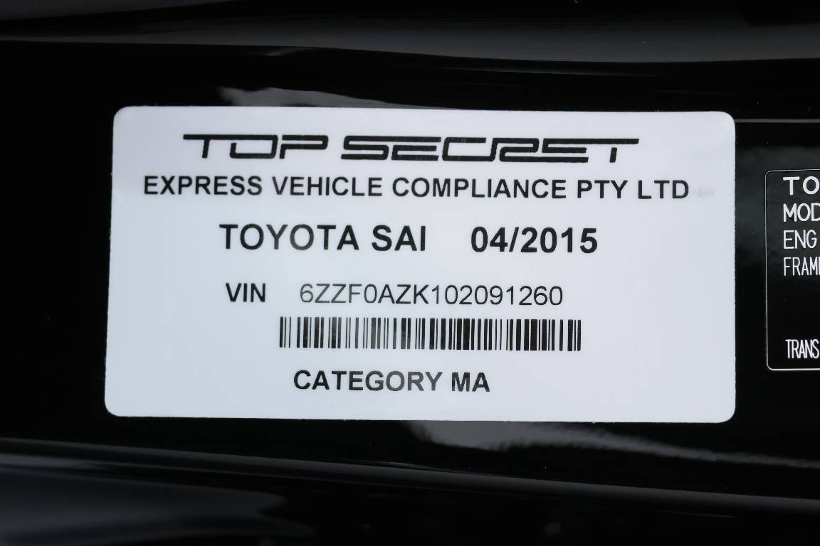 2015 Toyota Sai 2.4LT HYBRID 5 SEATER 