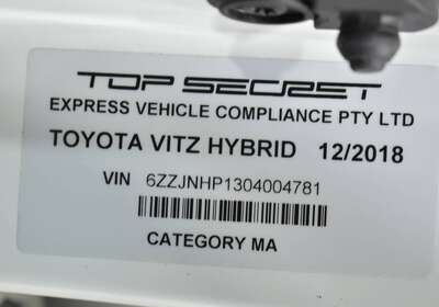 2018 TOYOTA VITZ 1.5L HYBRID 5 SEATER