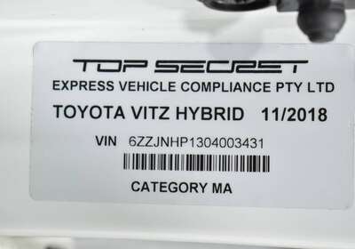 2019 TOYOTA VITZ 1.5L HYBRID 5 SEATER