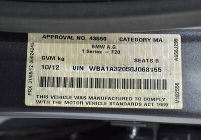 2012 BMW 118I 18I