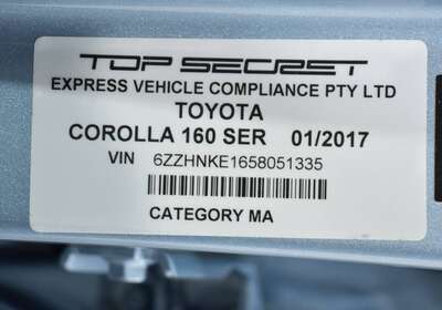 2017 TOYOTA COROLLA FIELDER 1.5L HYBRID