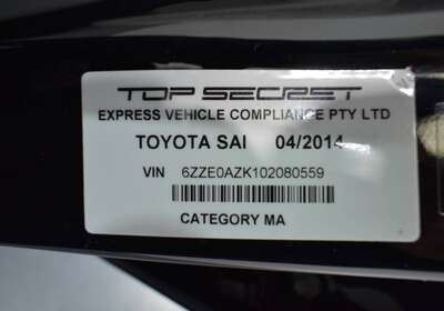 2014 TOYOTA SAI 2.4LT HYBRID 5 SEATER 