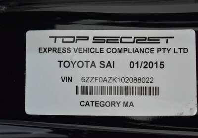 2015 TOYOTA SAI 2.4LT HYBRID 5 SEATER 