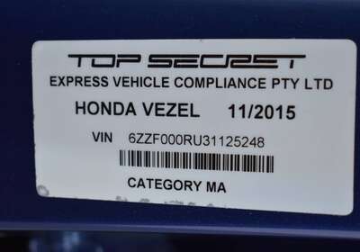 2015 HONDA VEZEL 1.5L HYBRID 5 SEATER