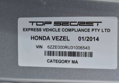 2014 HONDA VEZEL 1.5L HYBRID 5 SEATER