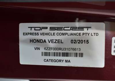 2015 HONDA VEZEL 1.5L HYBRID 5 SEATER