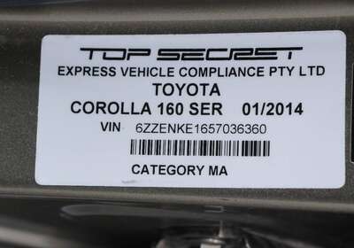 2014 TOYOTA COROLLA FIELDER 1.5L HYBRID 5 SEATER