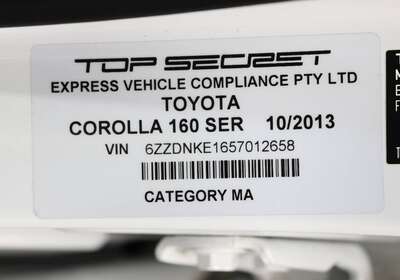 2013 TOYOTA COROLLA FIELDER 1.5L HYBRID 5 SEATER