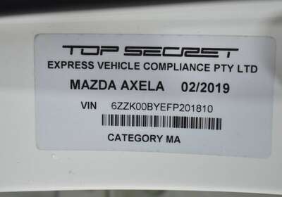 2019 MAZDA AXELA AXELA BYEFP HYBRID