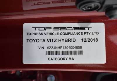 2019 TOYOTA VITZ HYBRID 5 SEATER