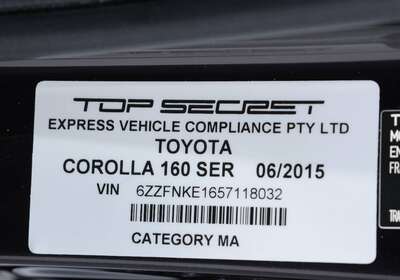 2015 TOYOTA COROLLA FIELDER WXB 1.5L HYBRID 5 SEATER