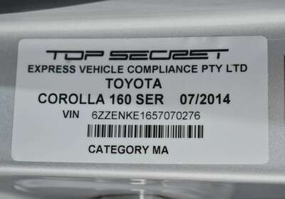 2014 TOYOTA COROLLA FIELDER 1.5L HYBRID 5 SEATER