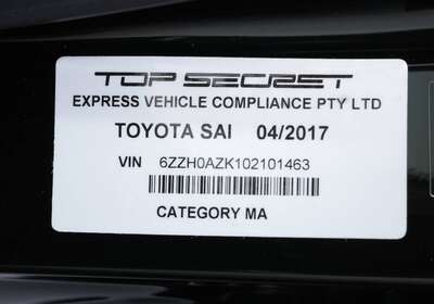 2017 TOYOTA SAI 2.4LT HYBRID 5 SEATER 