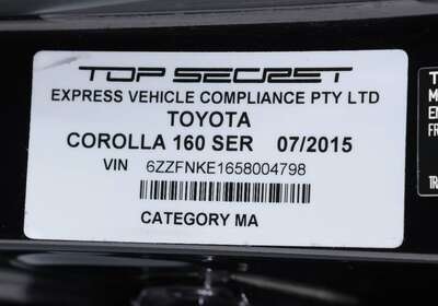 2015 TOYOTA COROLLA FIELDER 1.5L HYBRID 5 SEATER