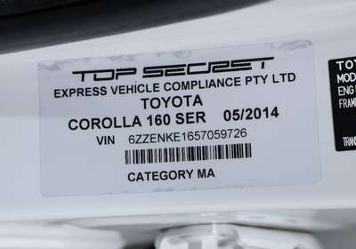 2014 TOYOTA COROLLA FIELDER 1.5L HYBRID 5 SEATER