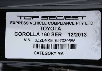 2013 TOYOTA COROLLA FIELDER 1.5L HYBRID 5 SEATER