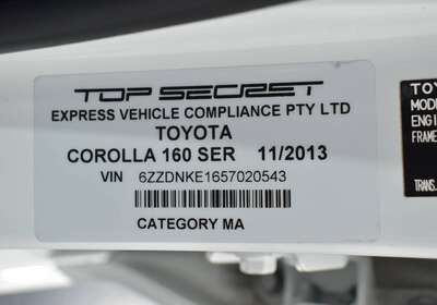 2013 TOYOTA COROLLA FIELDER 1.5L HYBRID 5 SEATER