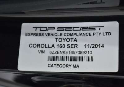 2014 TOYOTA COROLLA FIELDER 1.5L HYBRID 5 SEATER