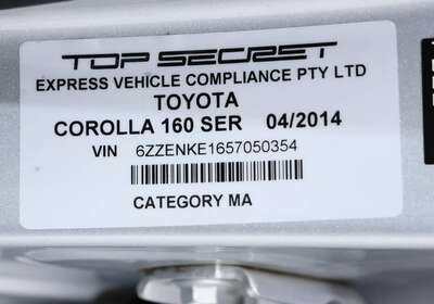 2014 TOYOTA COROLLA FIELDER 1.5L HYBRID 5 SEATER