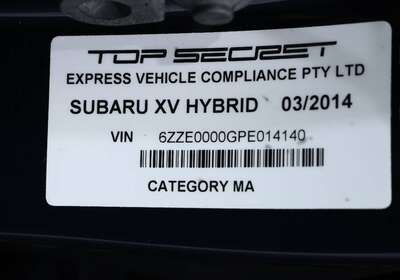 2014 SUBARU XV 5 SEATER HYBRID