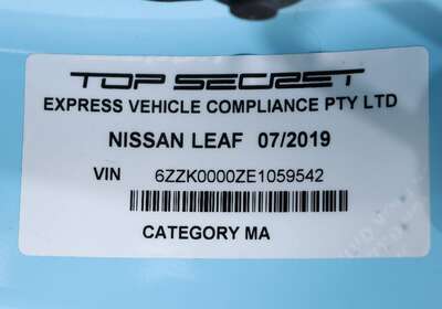 2019 NISSAN LEAF 100% ELECTRIC 5 SEATER