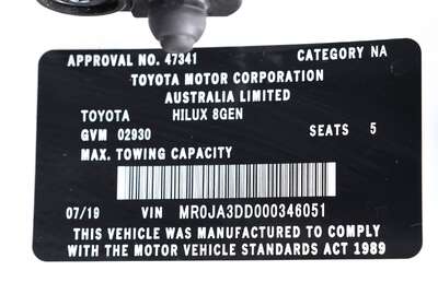 2019 TOYOTA HILUX SR HI-RIDER