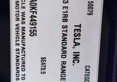 2019 Tesla Model 3 Standard Range Plus