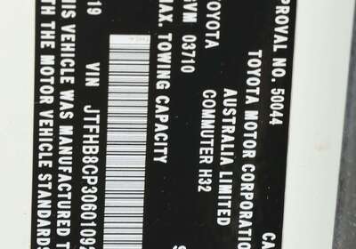 2019 Toyota Hiace Commuter